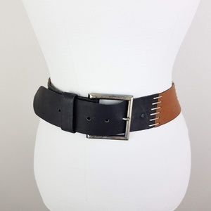 Vintage | Belt Brown White Black Staples